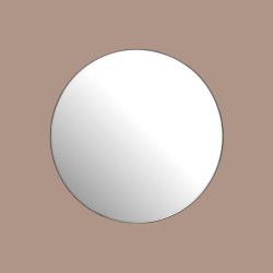 Rundt spejl med sort ramme, 90 