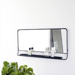 Spejl med hylde, vandret 40*80cm