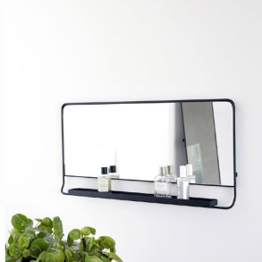 Spejl med hylde, vandret 40*80cm
